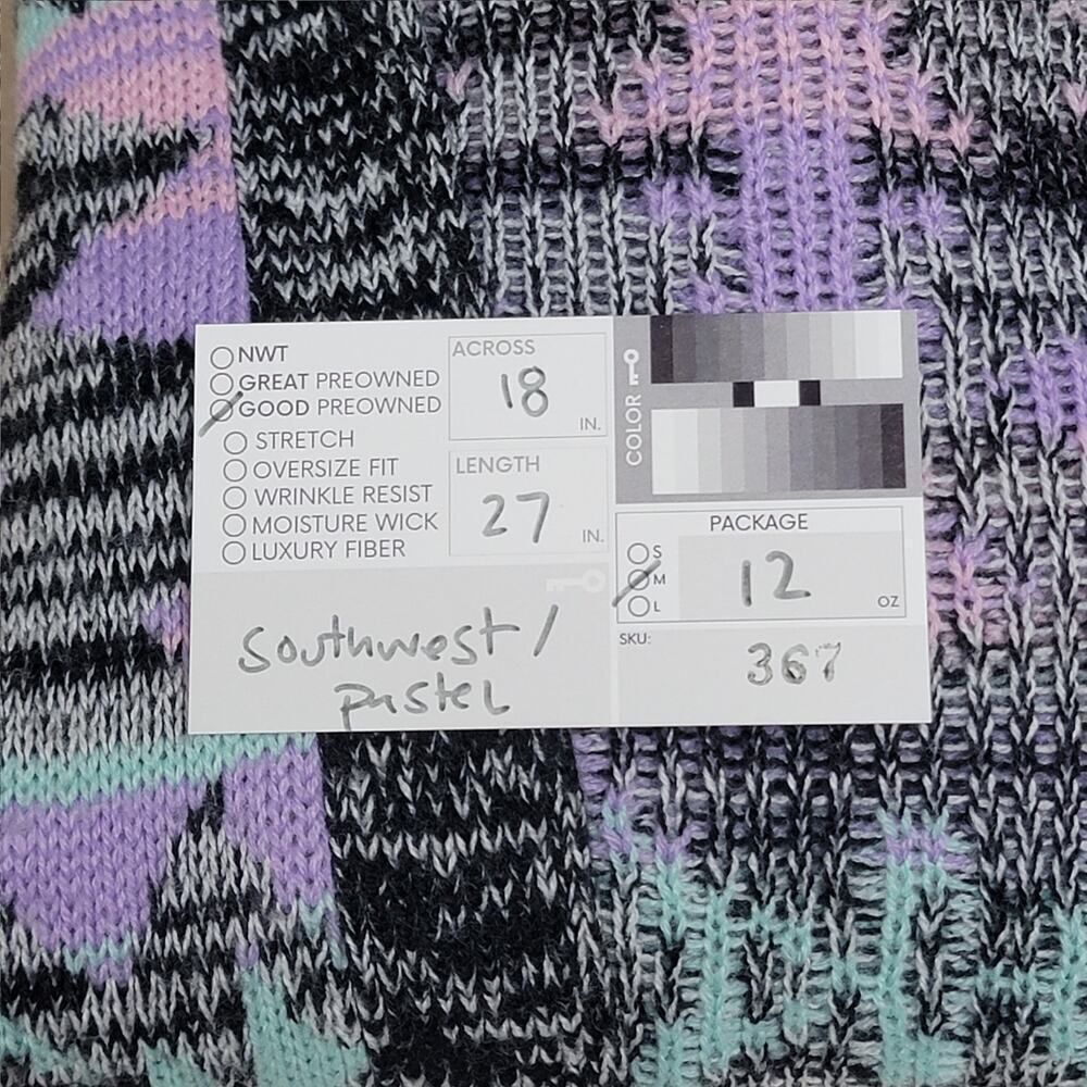 LA Hearts Cardigan Sweater Boho Pastel Aztec Open Front Size Medium #367 - Picture 12 of 13